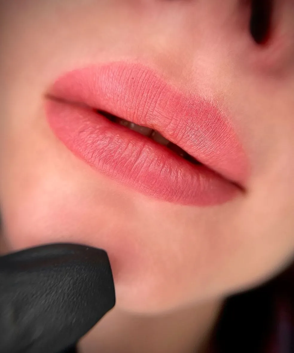 lip tattoo before and after